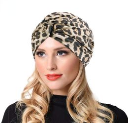 BeanieSkull Caps Fashion Silky Lined ed Turban Bonnets For Women Leopard Head Wrap Cover Winter Cap Headwear Bonnet FemmeBea2210530