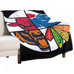 Blankets Chicago Northside Sports Throw Blanket Kid'S Beach Soft Plaid