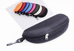 11 colors Sunglasses Case Eyeglasses Box Glasses Bag Eyeglasses Carry Box Sunglass Portable Zipper Hook Hard Holder Sunglasses2898340