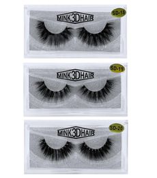 1200pairs 20style 3d Mink Hair Fake Eyelash 100 Thick real mink HAIR false eyelashes natural Extension fake Eyelashes false lashe3646021