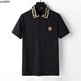 Mens Designer Polos Shirts for Man High Street Italy Embroidery Garter Snakes Little Bees Printing Brands Clothes Cottom Clothing Xskj