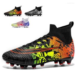 American Football Shoes Youth Soccer Professional Match Non-slip Wear-resistant Futsal Lawn Sneakers Large Size