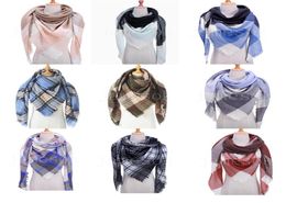 42 style Women Cashmere Winter Scarf Knit Pashmina Bandana Plaid Female Warm Triangle Scarves Blanket Shawls DB3434952432