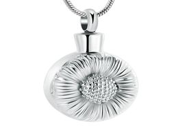 IJD12133 Human Cremation jewelryStainless Steel Helianthus annuus Memorial Urn Pendant For Ashes Of Loved One keepsake necklace7508233