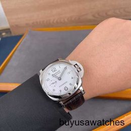 Minimalist Wrist Watch Panerai Mens LUMINOR Series 42mm Diameter Automatic Mechanical Calendar Display Casual Watch PAM00523 Watch