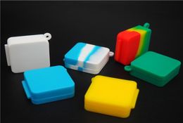 10pcslot 9ml Square Small Silicone Container for Dabs Concentrate Silicone Containers wax Silicone Jars Dab Containers6016855