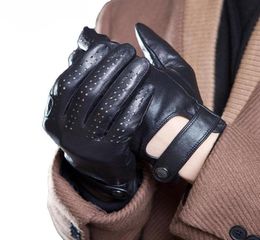 Spring And Summer Mens Imported Sheepskin Leather Touch Screen Gloves Fashion Outdoor Sports Driving AntiSkid Cycling Gloves5902396
