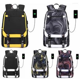 Backpack Fashion Girls Boys Kids Backpacks Teenager USB Charging Laptop Women Men Rucksack Travel Bag Mochila