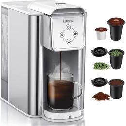 Single Serve Coffee Machine 3 in 1 Pod Maker For KCup Capsule Ground Brewer Leaf Tea 6 to 10 Ounce Cup 240423