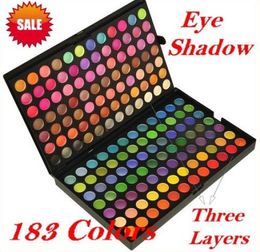 New Full 183 Colours Eye Shadow Palette for Make Up Warm Colours 3 Layers Brushes Combo Palette4863206