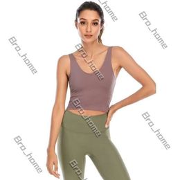 2024 Designer Brand Ll Align Fashion Tank Top Vest U Bra Yoga Shirt Summer Luxury Fashion Sexy Womens T Shirt Solid Crop Tops Ventilate Sleeveless Vest 17 Colours 967