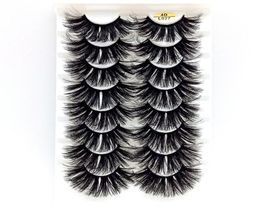 NEW 8 Pairs 25mm 3d Mink Lashes Bulk Faux Dramatic Volume lashes Wispy Natural Mink Lashes Pack long Wholes False Eyelashes 029499371