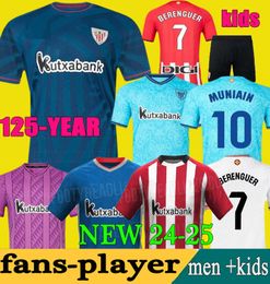 24 25 Bilbao Club Soccer Jerseys125th anniversary 2024 2025 Athletic ADURIZ GURUZETA WILLIAMS MUNIAIN PAREDES BERENGUER ANDER O. SANCET men kids kit football shirt