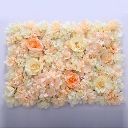 Decorative Flowers 3pcs Hydrangea Rose Arched Flower Wall 40 60cm Guelder Artificial Flowe Liner DIY Wedding Festival Carpet