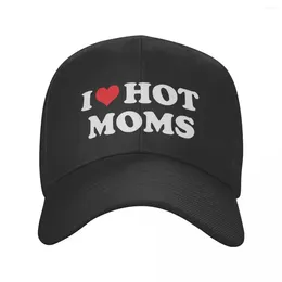 Ball Caps Punk I Love Moms Baseball Cap Men Women Adjustable Dad Hat Sun Protection Snapback Hats