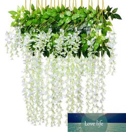 12Pcs Wisteria Artificial Flower Silk Wreath Arch Wedding DIY Home Garden Office Decoration Pendant Plant wall9996793