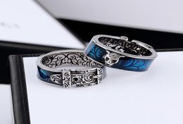 Retro ring Tiger head lovers ring new home turquoise love fashion trend hip hop ring designer rings jewelry2101175