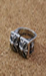 925 sterling silver crosses adjustable band rings American European high quality antique punk gothic designer Luxury jewelry2772870