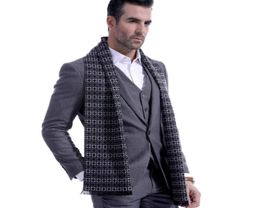Geometric Plaid Men Scarf Brand Winter Scarves Autumn New Fashion Scarf Man Casual Business Scarves Warps Warm Neckerchief7269154