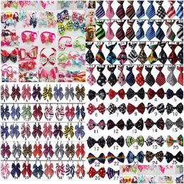 Dog Apparel 100Pc/Lot Pet Puppy Tie Bow Ties Cat Neckties Grooming Supplies For Small Middle 4 Model Ly05 Drop Delivery Home Garden Dhdn7