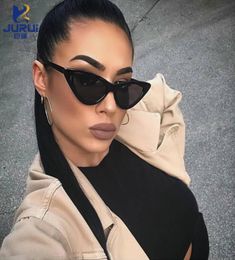 New Hipster Cross Border Small Glasses Frame Europe and The United States Fashion Cat Eye Sunglasses Ladies Personality Sunglasses5929582