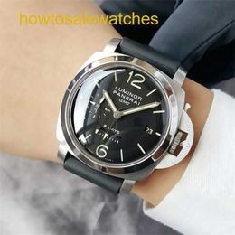Unisex Wrist Watch Panerai Mens Luminor Series Automatic Machinery PAM00233 Calendar Dual Time Zone 44mm Swiss Luxury Watch