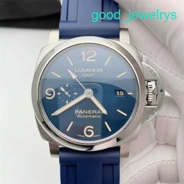 Pilot Wrist Watch Panerai Luminor Series Swiss Watch Tough Man Leisure Calendar Luminous Diving Sports Large Diameter Men's Watch PAM01033 Blue Disc Watch With 44mm