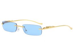 Sunglasses women Luxury Designer Sunglasses Eyeglasses Frames Temples Metal Frameless Rimless Rectangular Shape for Men Eyewear Op5434276