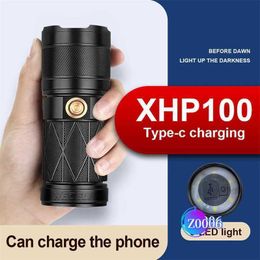 Charging Flashlight Outdoor Strong Tactical Flashlights Torches .2 Tactical Flashlight 18650 Rechargeable Flash Light Usb XHP70 Torch Light Work Lamp 0109 RT8E