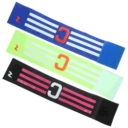 Wrist Support 3 Pcs Football Match Captain Armband Armbands Professional Emblems Leader Portable Sports Stripe