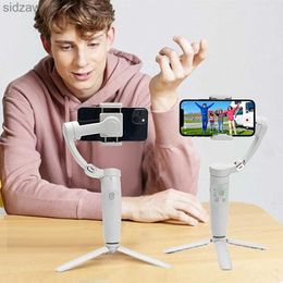 Selfie Monopods Travel Sport 3-axis universal joint Stabiliser smartphone tripod for anti shake Vlog video mobile foldable selfie stick for shooting WX