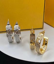 Designer Stud Earring Diamonds Circle Earrings Fashion For Women Letter Silver Gold Earring Luxury Designers Hoop f Earrings 220502735470