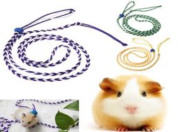 14m Hamster Pet Rat Mouse Harness Cage Leash Traction Adjustable Rope Walking Bend Rope Color Button Leash Pet Supplies2726806