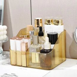 Cosmetic Organiser Plastic Makeup Bathroom Storage Box Manager Desktop Jewellery Sundries Table Container Q240429