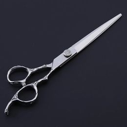 Professional Japanese 440C Stainless Steel 7 Inch Plum Handle Scissors For Barber Cutting Make Up Shears Hairdressing Scissors 240430