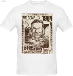 Men's T-Shirts Dead Band Kennedy Mens Staff Neckline T-shirt Retro Short sleeved Top BlackL24056