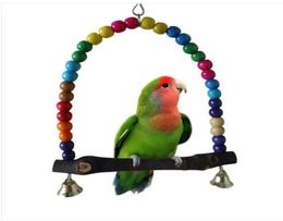 Wholes 2019 Parrot Swing Pet Toy Colourful Bird Parakeet Budgie Lovebird Wood4620421