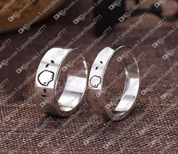 Men039s and Women039s Skull ring Head Platinum Plated Silver Titanium Steel Letter G Designer Classic Fashion Jewellery Size 58257797