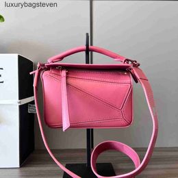 Loeiwe High end Designer bags for women puzle series New Wide Shoulder Strap Geometry Bag Handheld Shoulder Oblique Straddle Bag Fashion Small Square Bag 1:1 with logo