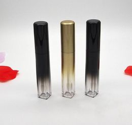 7ml Lip Gloss Tubes Empty Lip Glaze BottleBottom Square Shape Gold Black Gradient Color Lip Stick Packing Container DHL 8391428