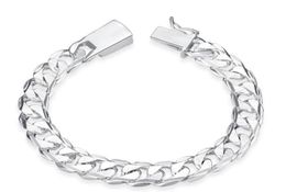 s 925 Sterling Silver Men 11 Figaro Chain 10MM Bracelets Fashion Costume Bracelets Jewellery Whole for menwomen7806456