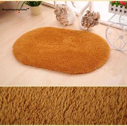 Carpets 1PC Plush Carpet Absorbent Soft Door Mats Outdoor Floor Rugs For Bedroom Oval Anti-slip Baths Toilet OU 107