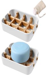 Sublimation Bamboo Dishs Wooden Soap Holder Wood Bathrooms Soaps Box Case Container Tray Rack Plate Bathroom Storage Soapes Saver 9128165