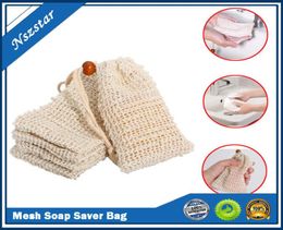 Soap Bag Ramie Mesh Bar Soap Scrub Bag Drawstring Bags Holder Skin Surface Cleaning Drawstring Drying Soap Pouch Storage Bags3198385