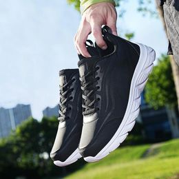 Casual Shoes Summer Breathable Sneakers For Men Lace-up Outdoor Sports Man Large Size 46 Trainer Zapatos Altos Hombre