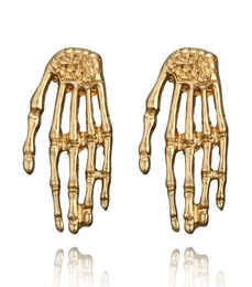 Punk Gold Colour Hand Shape Stud Earrings for Women Personality Alloy Geometric Studs Earring Statement Jewellery Fashion Jewellery Who3494048