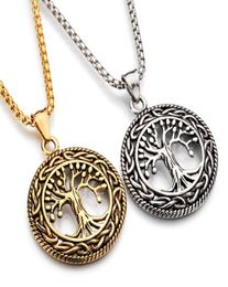 10Pcs Alloy Tree of Life Round Small Pendant Necklace Women Men Engagement Fashion Jewelry Accessories C199552729