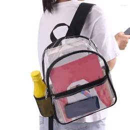 Backpack Transparent PVC Bag Waterproof Unisex Large Capacity Solid Couple Fashion