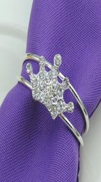 100pcslot Silver Crown napkin buckle metal multilayer napkin holder napkin rings for el wedding banquet table decoration SN2804731711