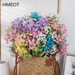 Decorative Flowers Baby Breath Artificial Flower Plastic Gypsophila Bouquets DIY Floral Arrangement Wedding Home Decoration Accessories Po